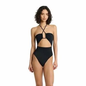 NWT ONIA Michela One Piece Swimsuit Black Women’s Large 6475